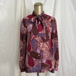 Vintage 1980s Floral Blouse